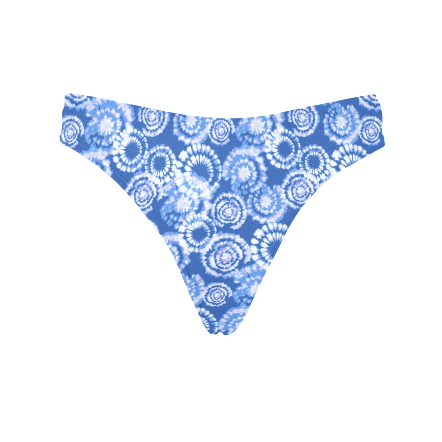 Tie Dye Blue Design Print Women's Thongs