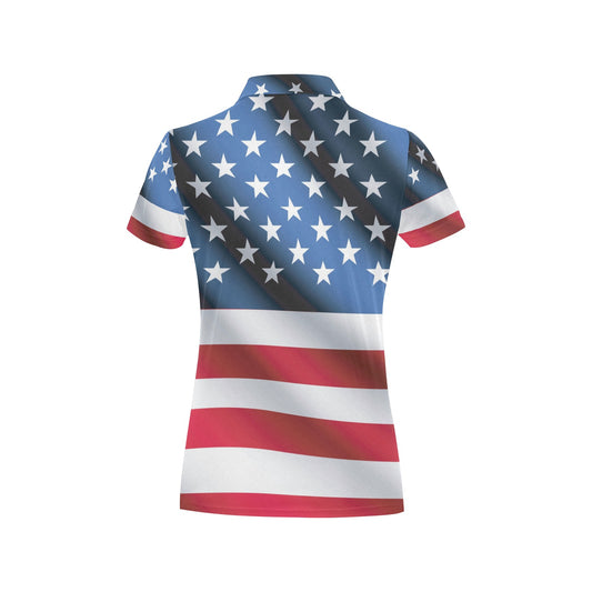 American flag Classic Women's Polo Shirt