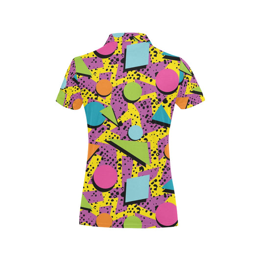 80s Pattern Print Design 1 Women's Polo Shirt