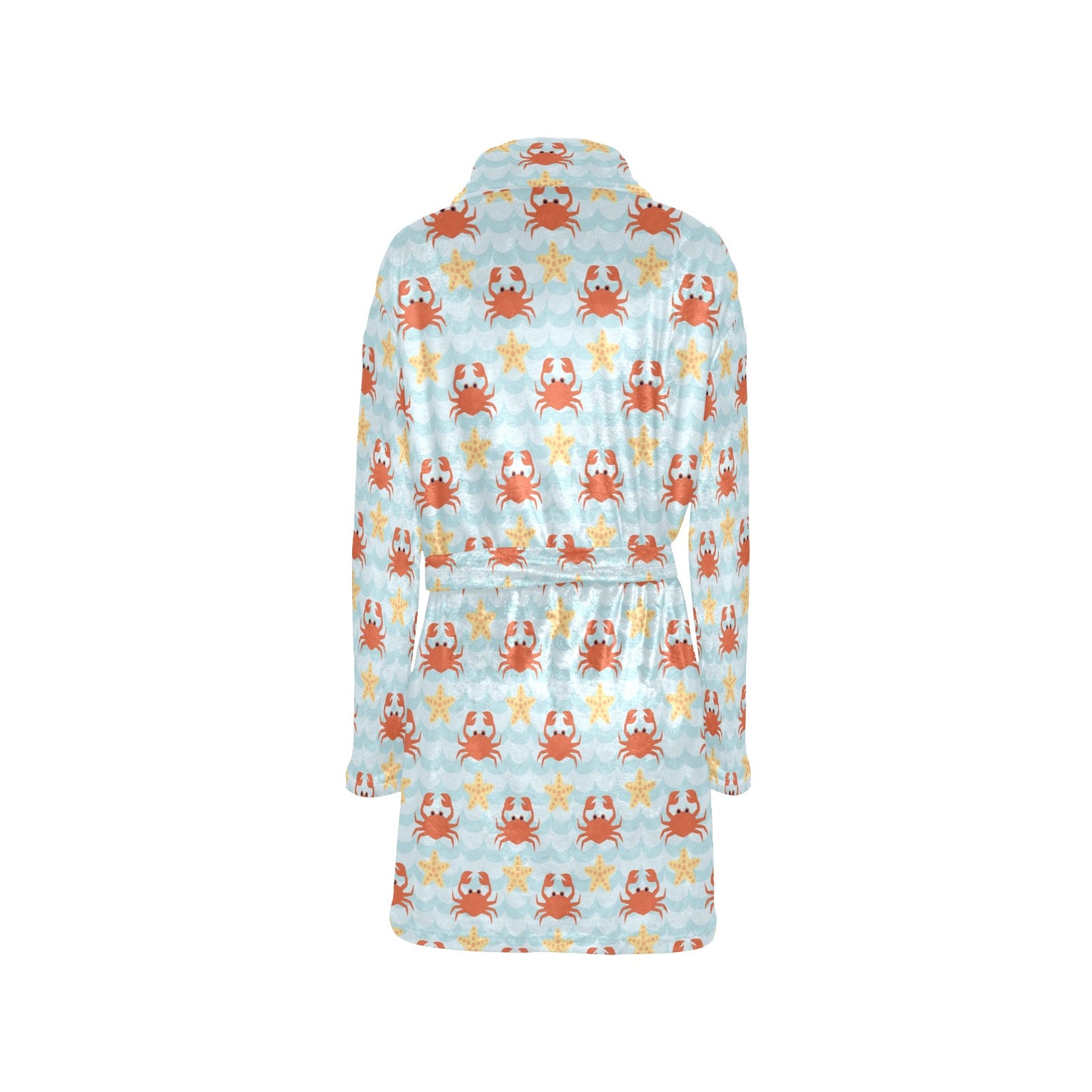 Crab Pattern Print Design 03 Women's Fleece Robe