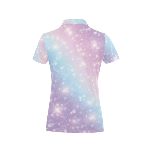 Cosmic Pastel Pattern Print Design 02 Women's Polo Shirt