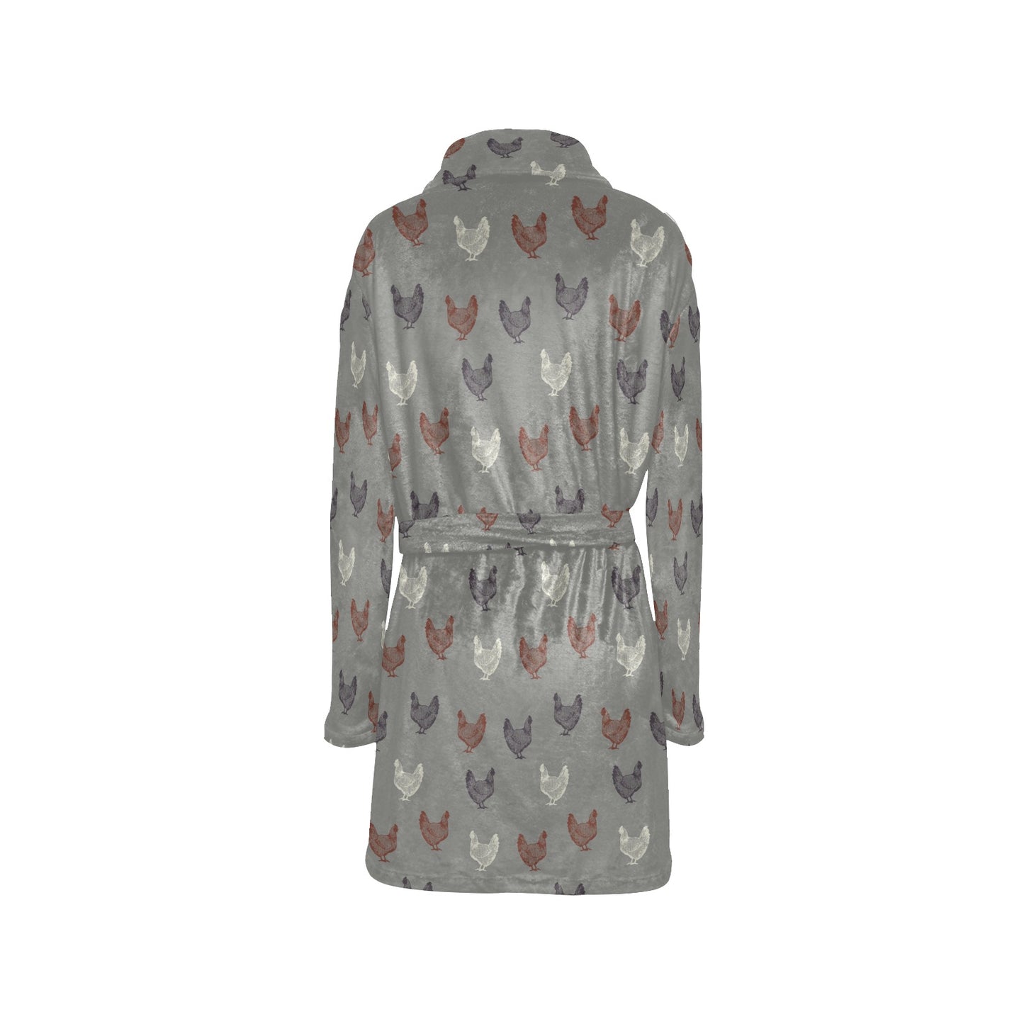 Chicken Pattern Print Design 01 Women's Fleece Robe