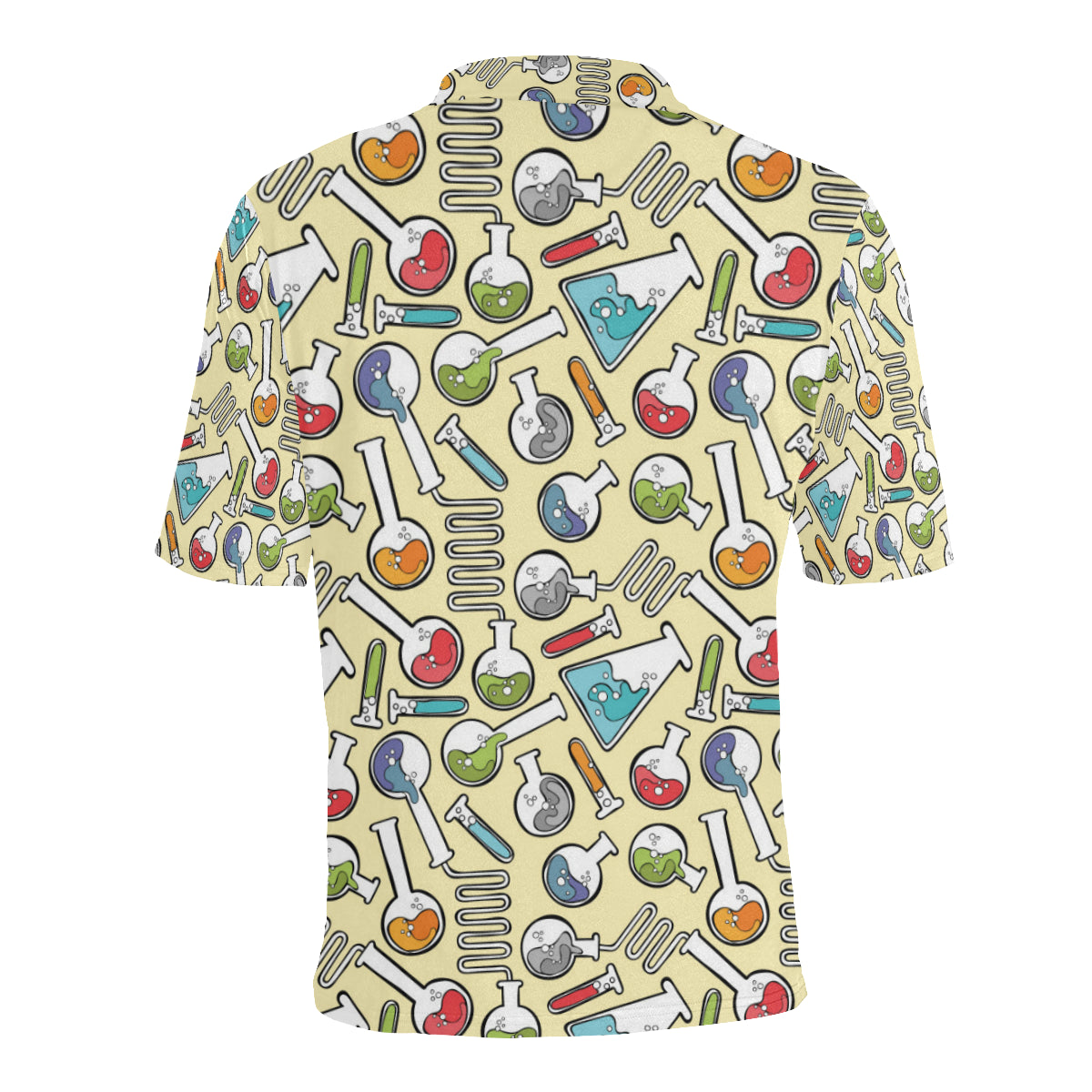 Chemical Pattern Print Design 04 Men Polo Shirt