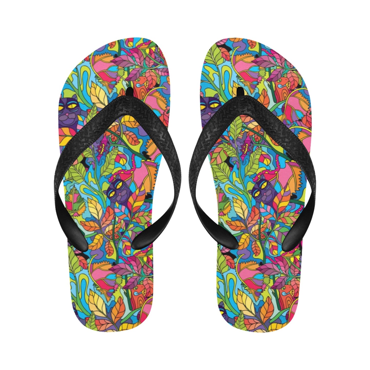 Trippy Print Design LKS301 Flip Flops