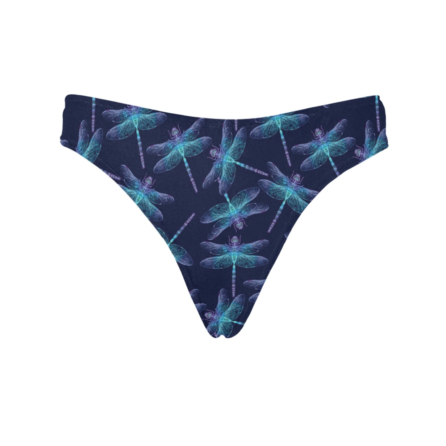 Dragonfly Hand Drawn Style Print Women's Thongs