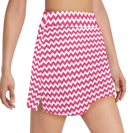 Chevron Print Design LKS402 17" Golf & Pickleball Skort with Pockets