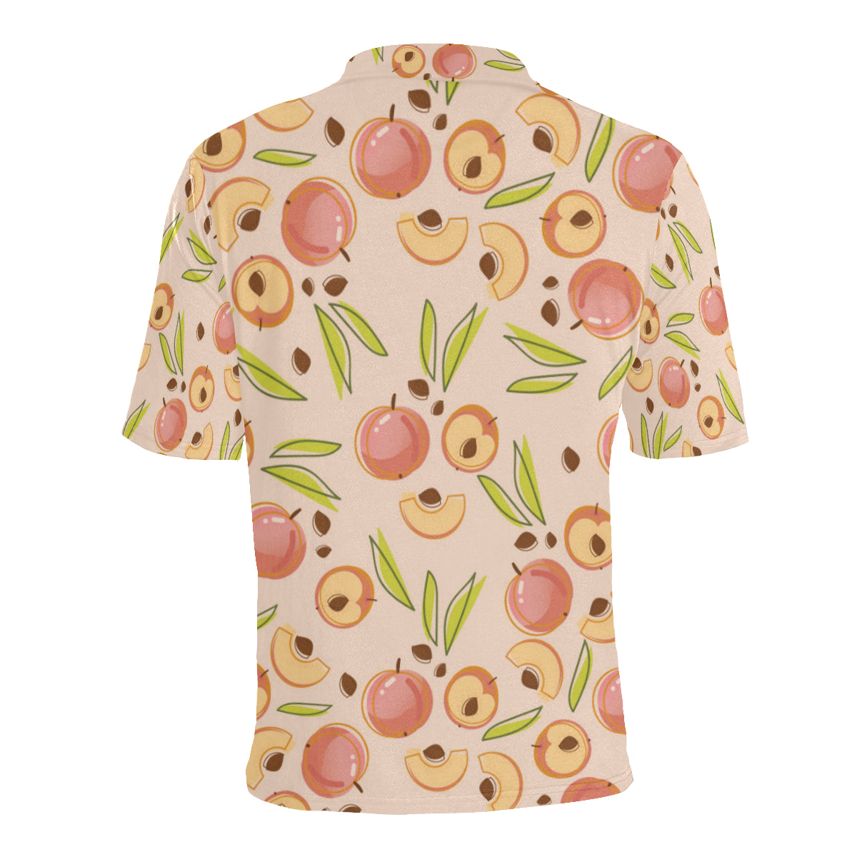 Peach Pattern Print Design A01 Men Polo Shirt