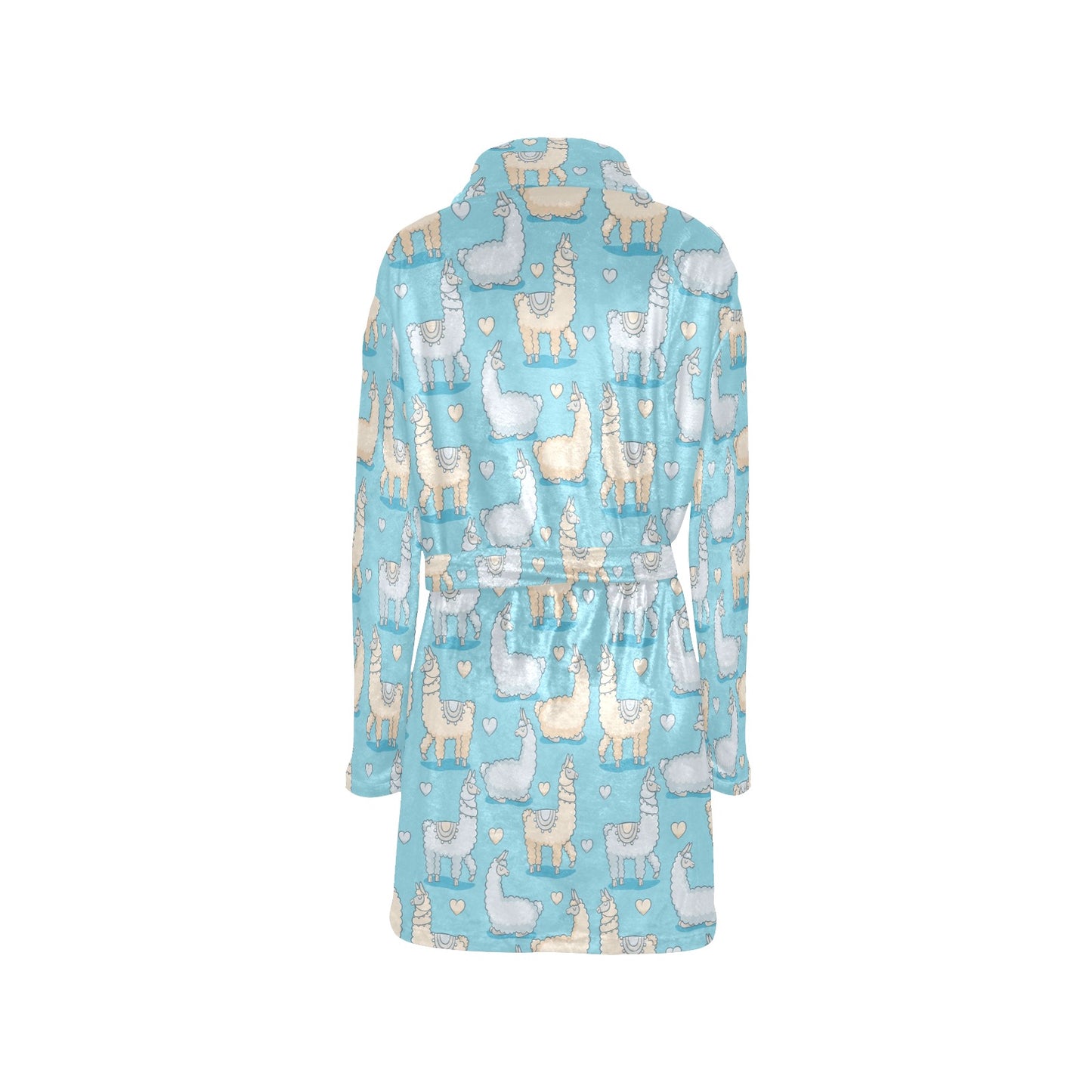 Alpaca Pattern Print Design 06 Women's Fleece Robe