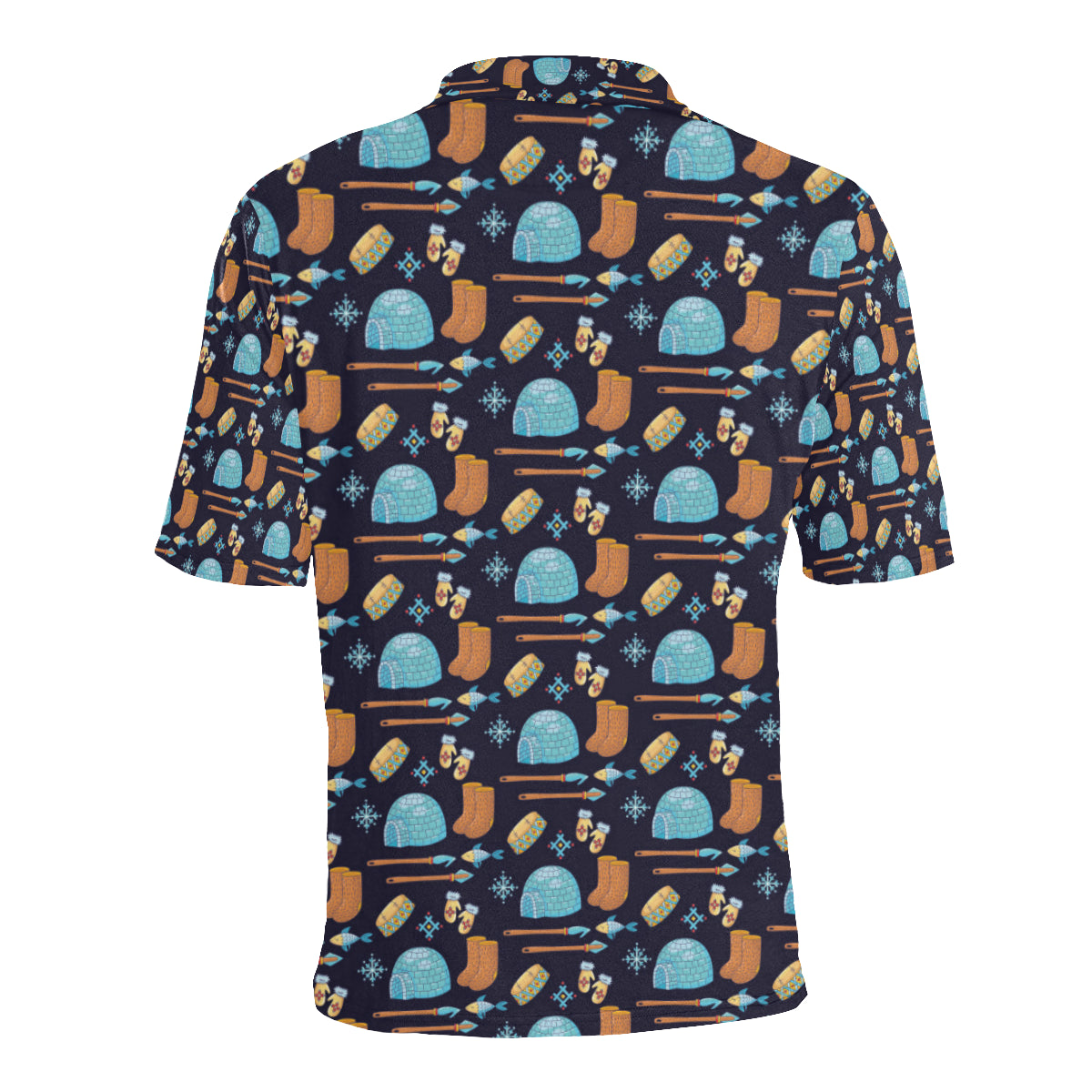 Eskimo Pattern Print Design 02 Men Polo Shirt