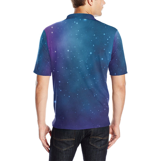 Nebula Pattern Print Design A01 Men Polo Shirt