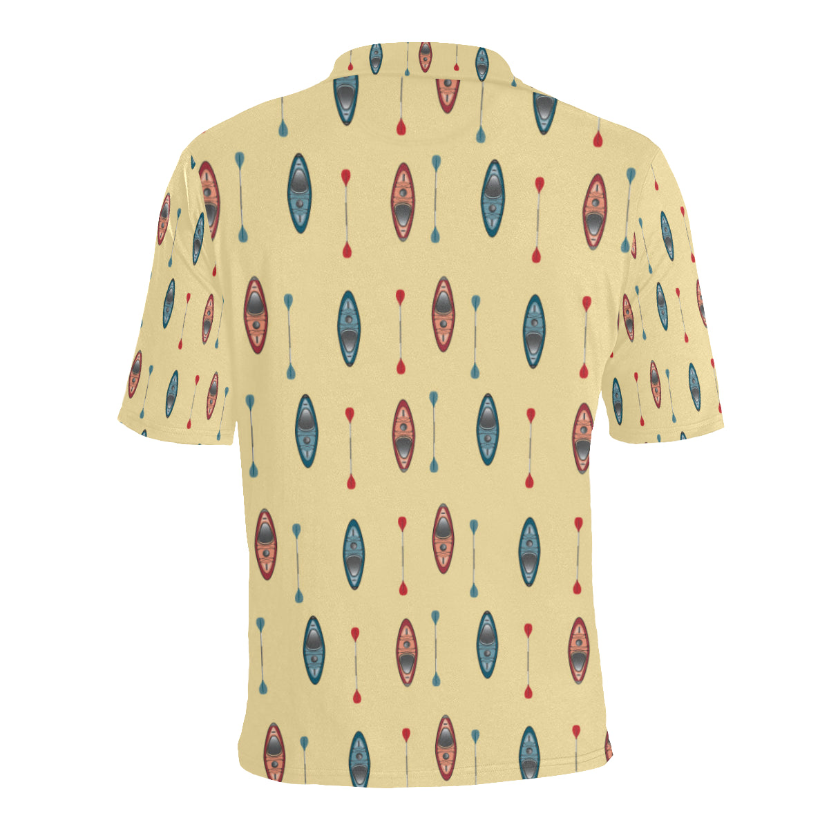 Kayak Pattern Print Design 02 Men Polo Shirt