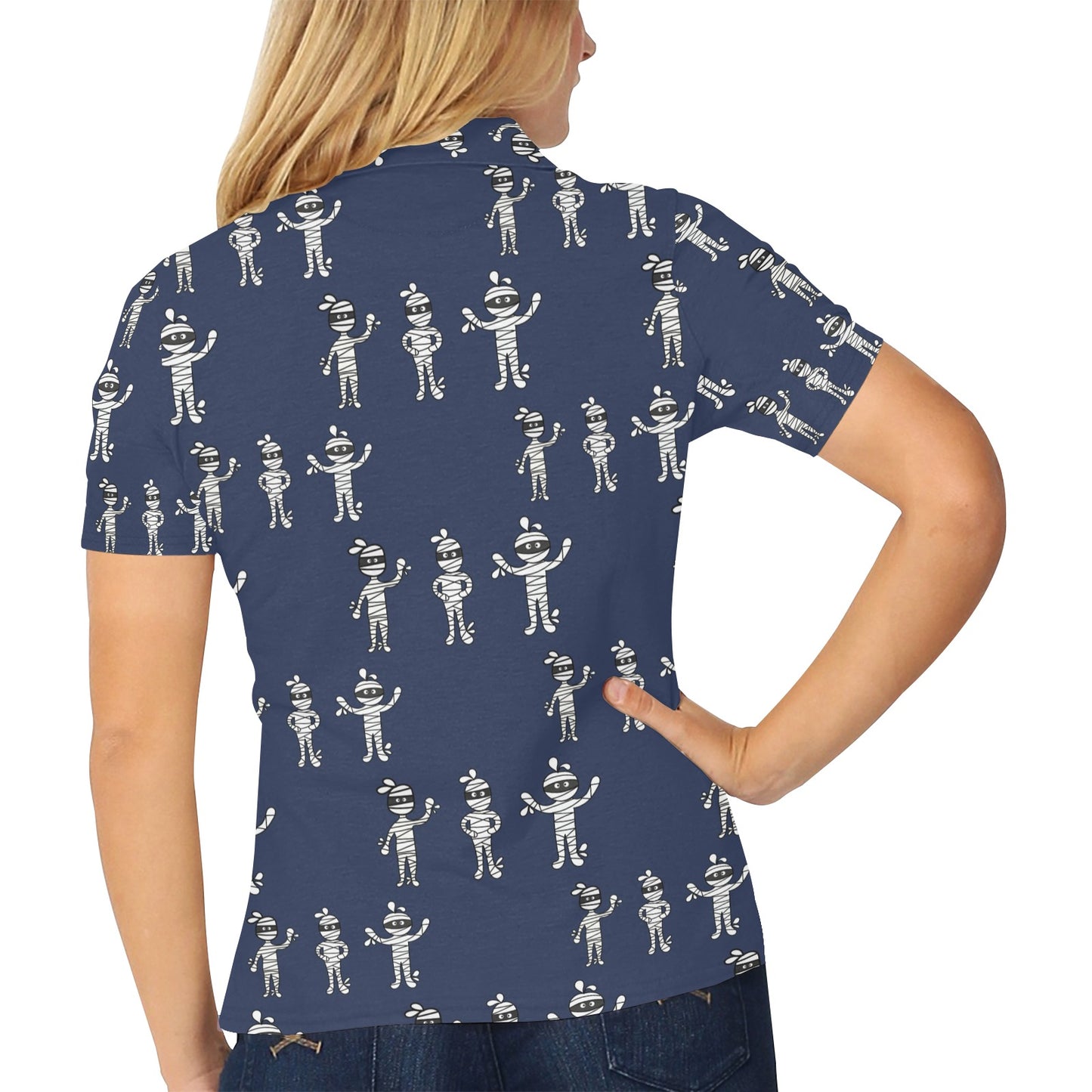 Mummy Print Design LKS306 Women's Polo Shirt