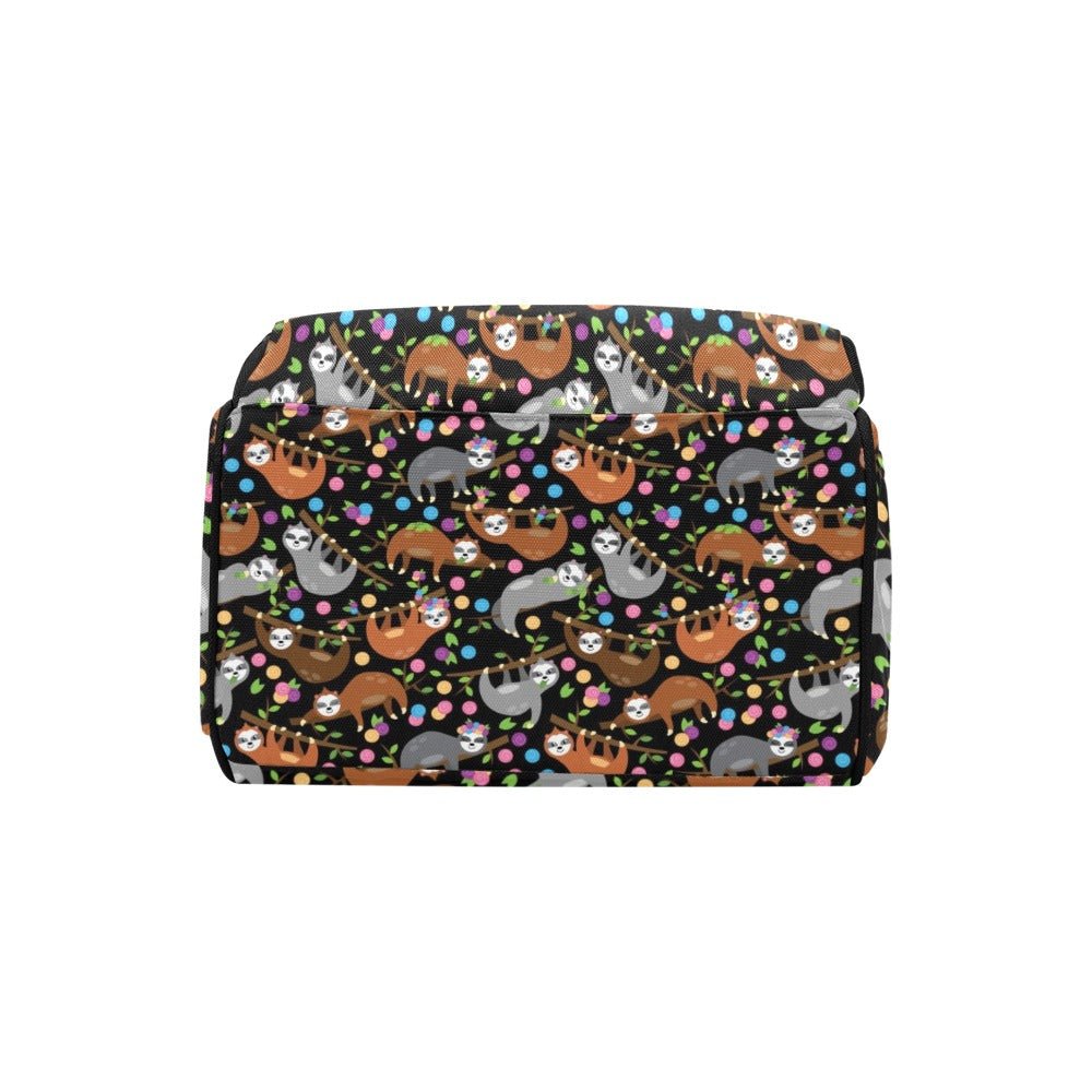 Sloth Print Design LKS306 Diaper Bag Backpack
