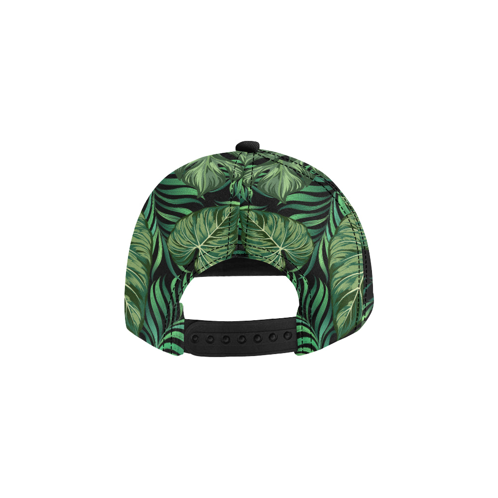 Green Fresh Tropical Palm Leaves Snapback Cap