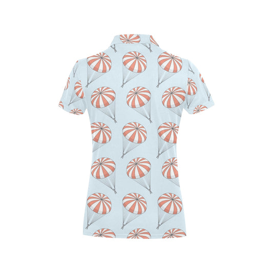 Skydiving Pattern Print Design 01 Women's Polo Shirt