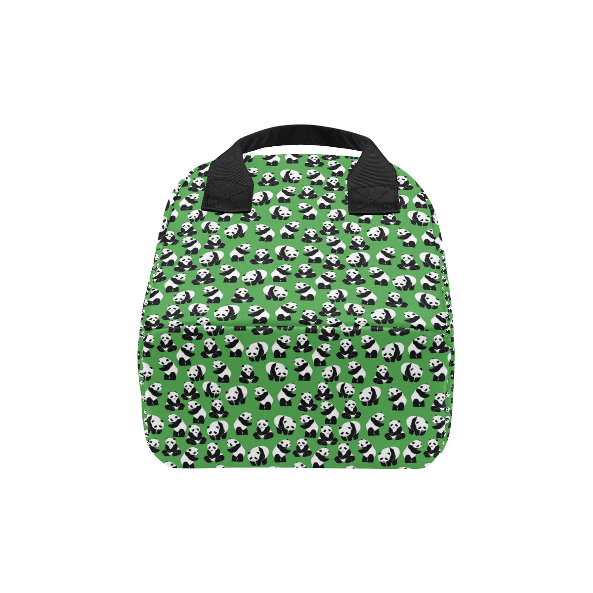 Panda Bear Pattern Themed Print Insulated Lunch Bag