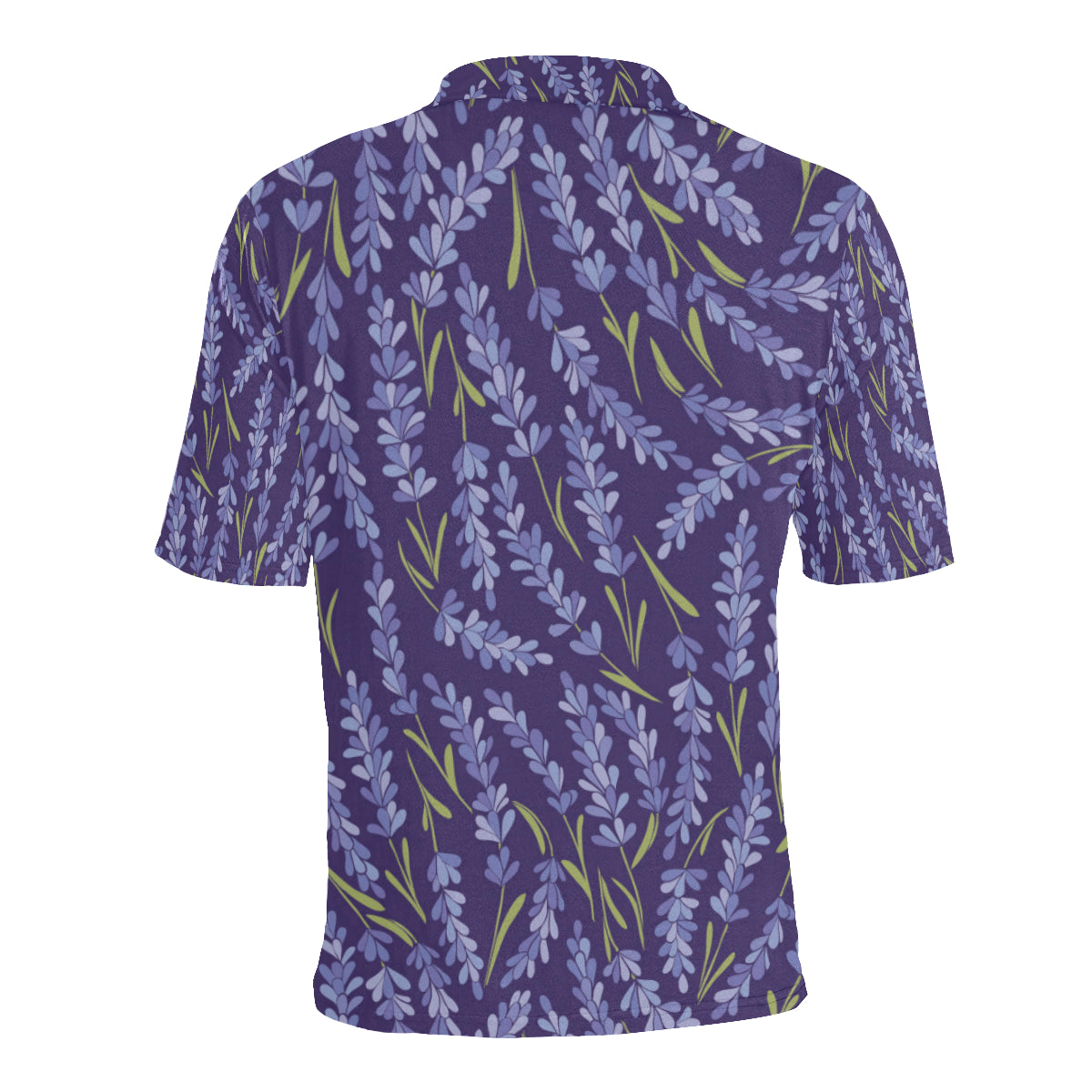 Lavender Pattern Print Design 03 Men Polo Shirt