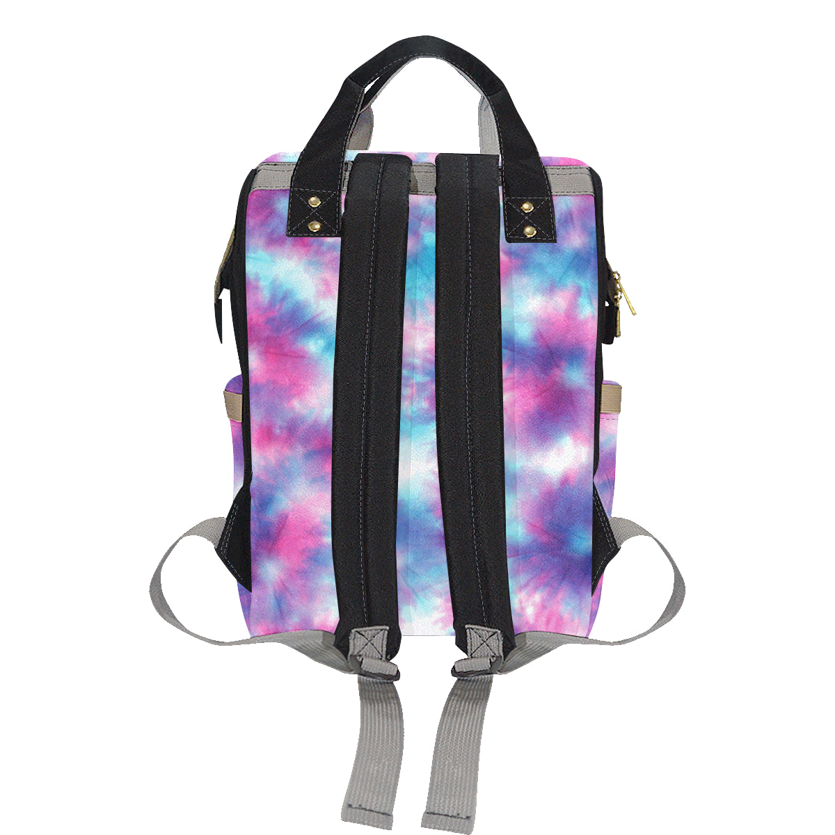Tie Dye Blue Pink Diaper Bag Backpack
