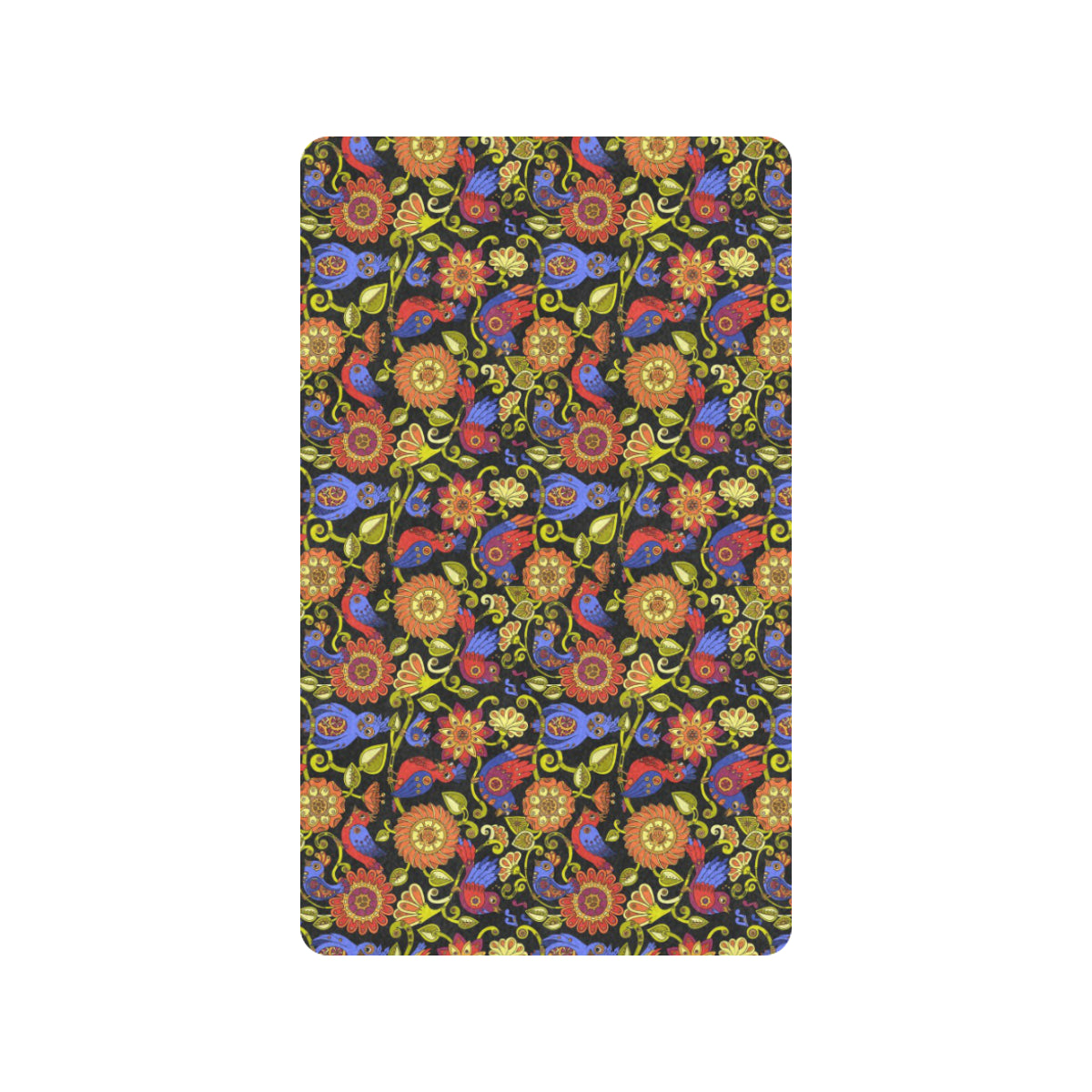 Steampunk Bird Design Themed Print Rubber Doormat