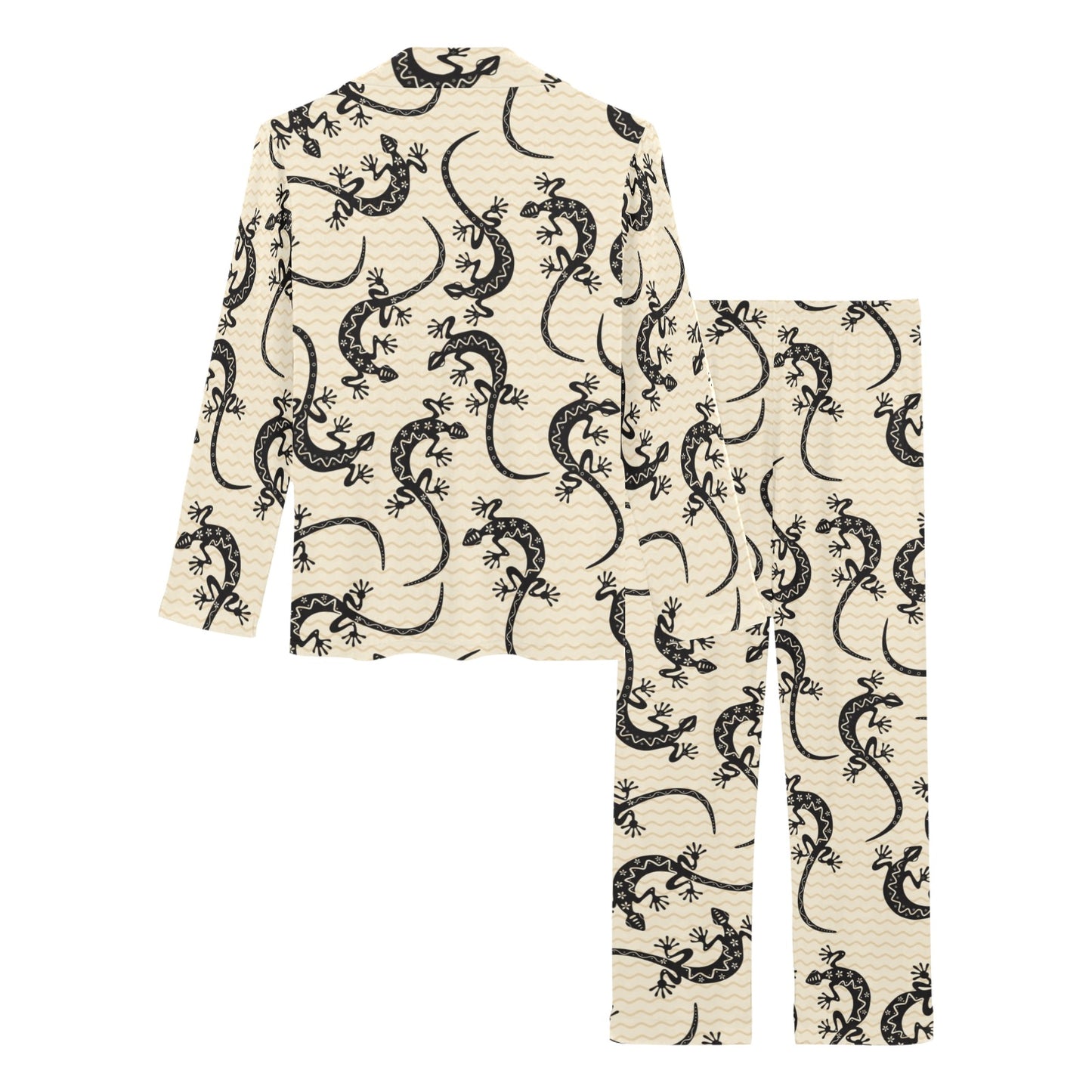 lizard Pattern Print Design 02 Women's Long Pajama Set