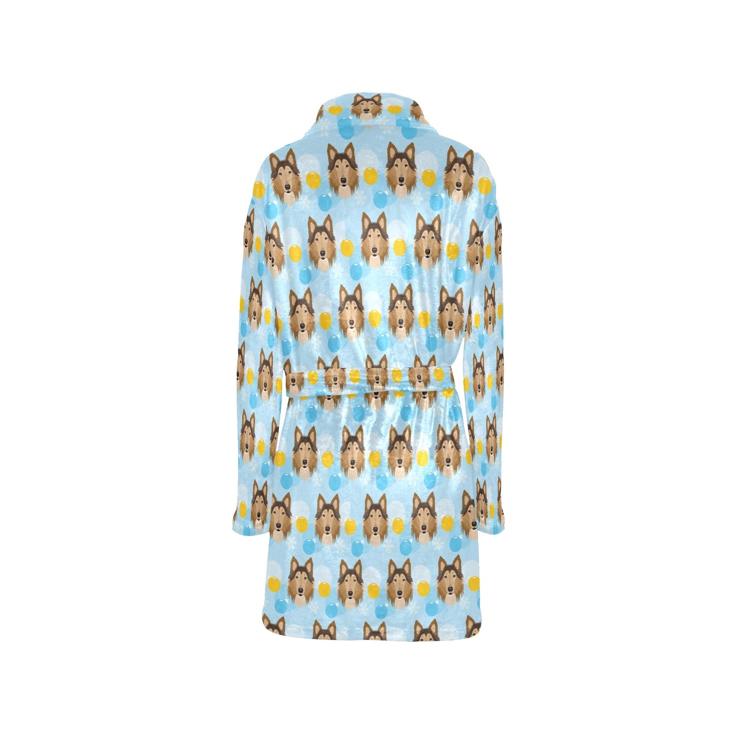 Collies Pattern Print Design 02 Women's Fleece Robe