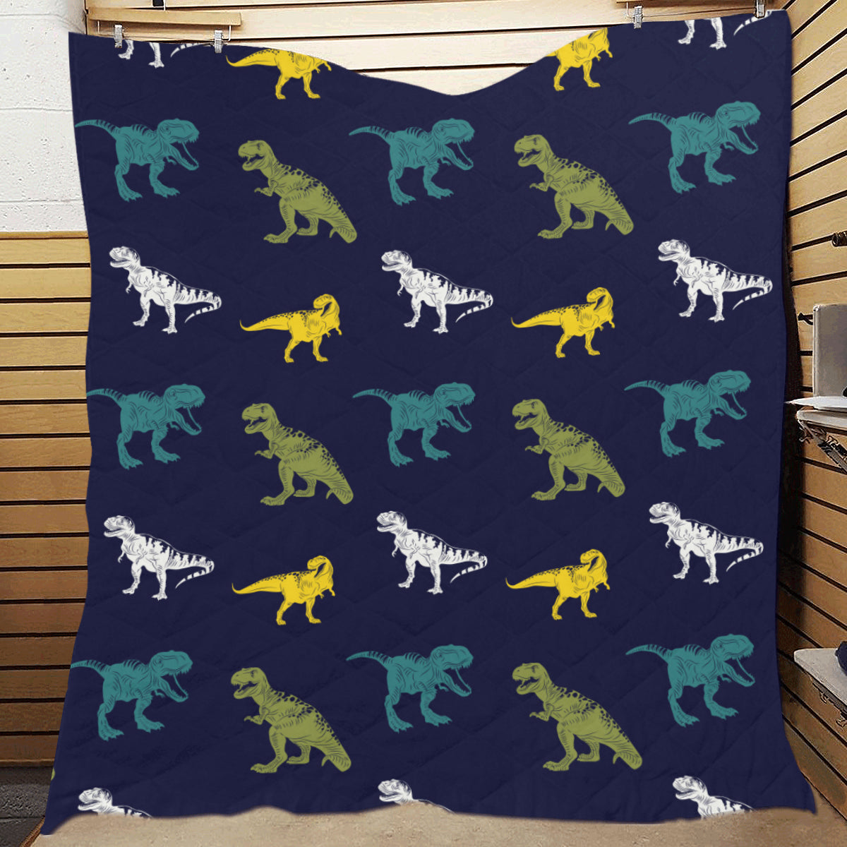 T Rex Pattern Print Design A07 Premium Quilt