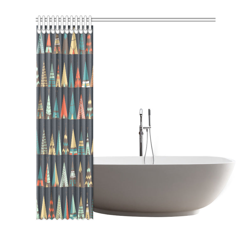 Tribal native american tent Aztec Shower Curtain