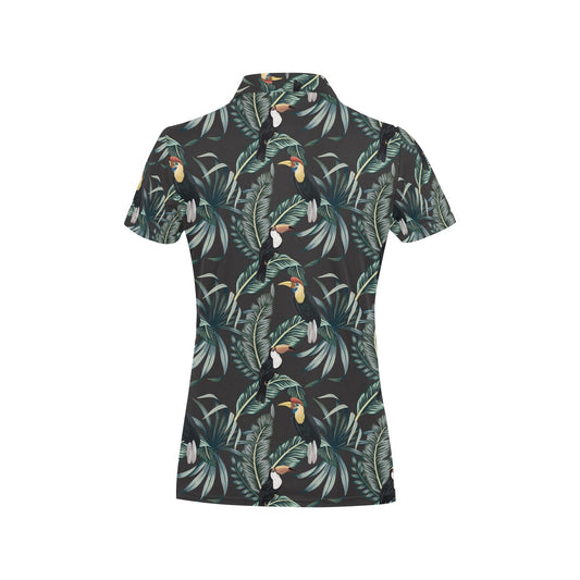 Rainforest Pattern Print Design RF06 Women's Polo Shirt
