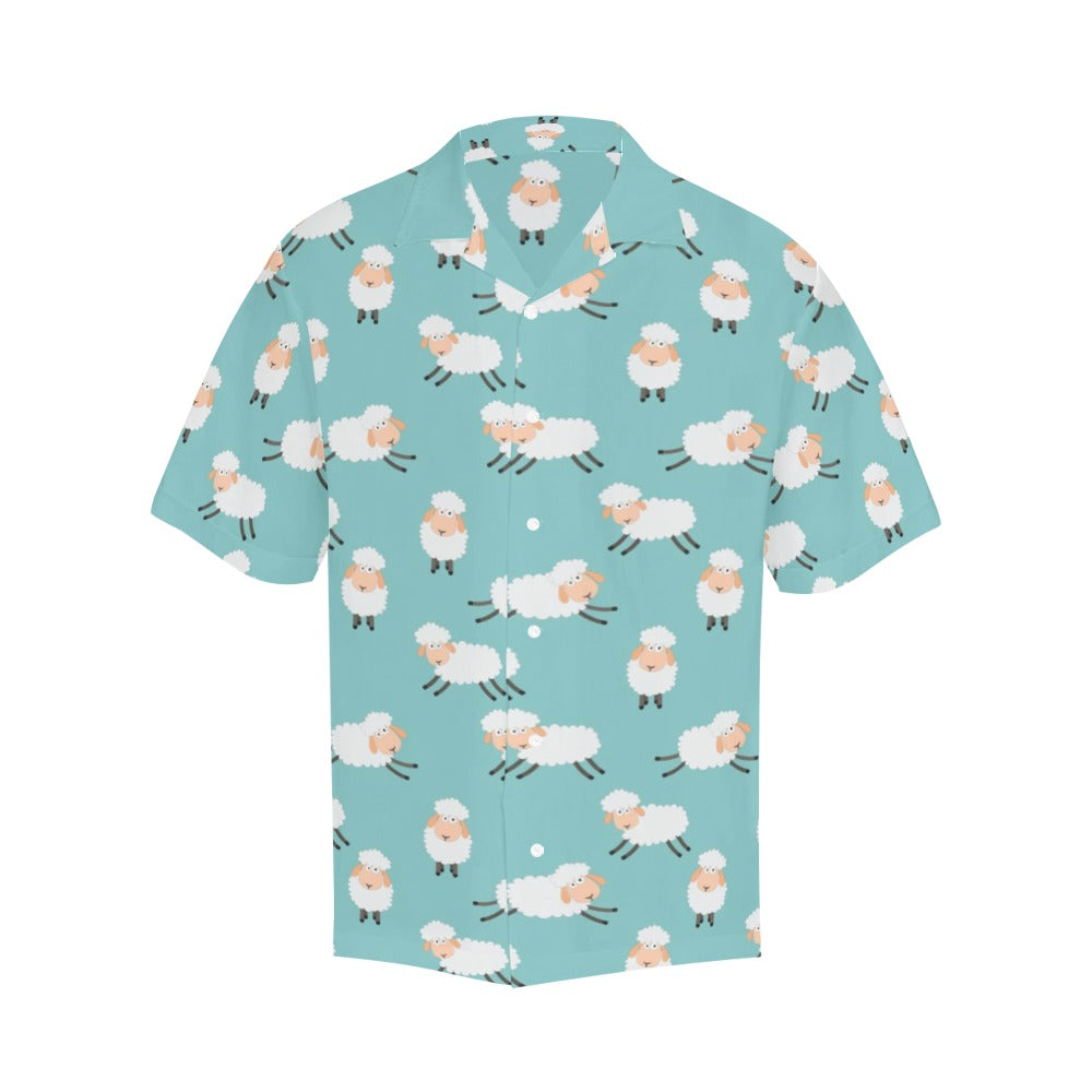 Sheep Print Design LKS406 Men's Men's Hawaiian Shirt