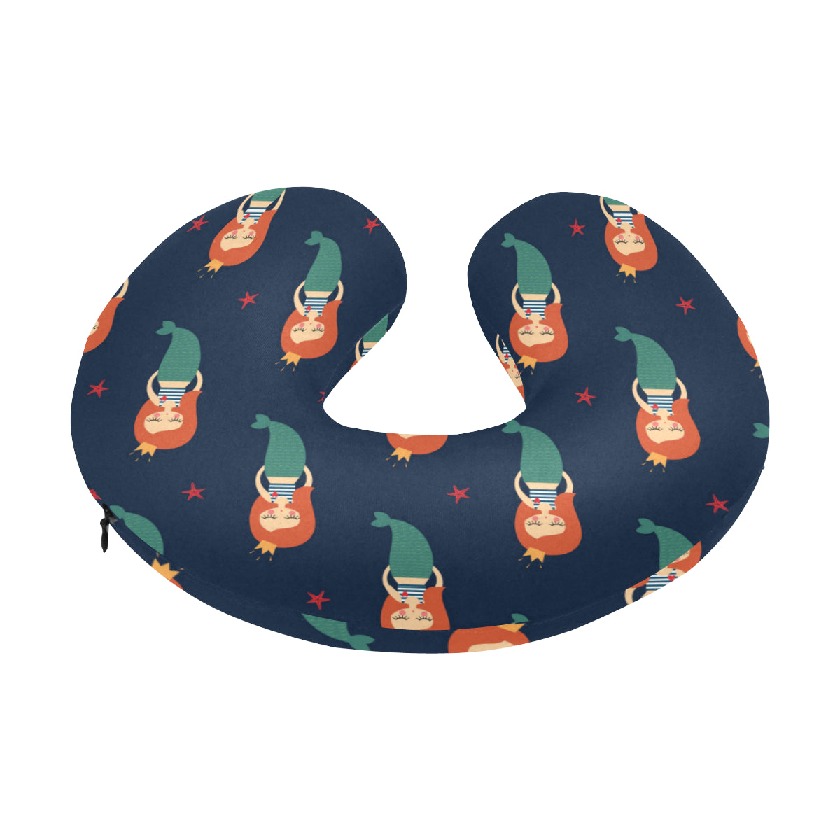 Mermaid Girl Pattern Print Design 01 U-Shaped Travel Neck Pillow