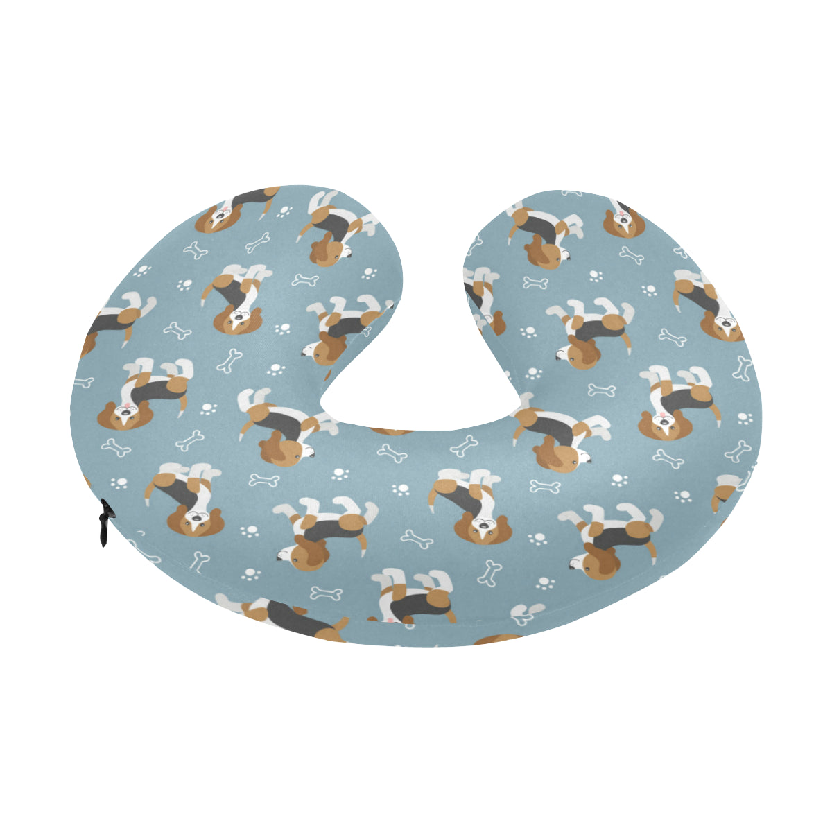 Beagle Pattern Print Design 02 U-Shaped Travel Neck Pillow