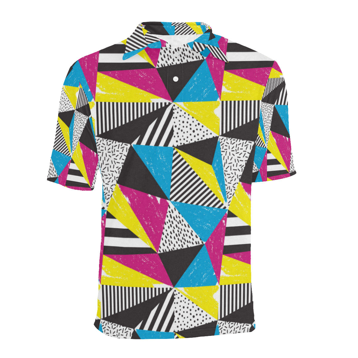 80s Pattern Print Design 2 Men Polo Shirt