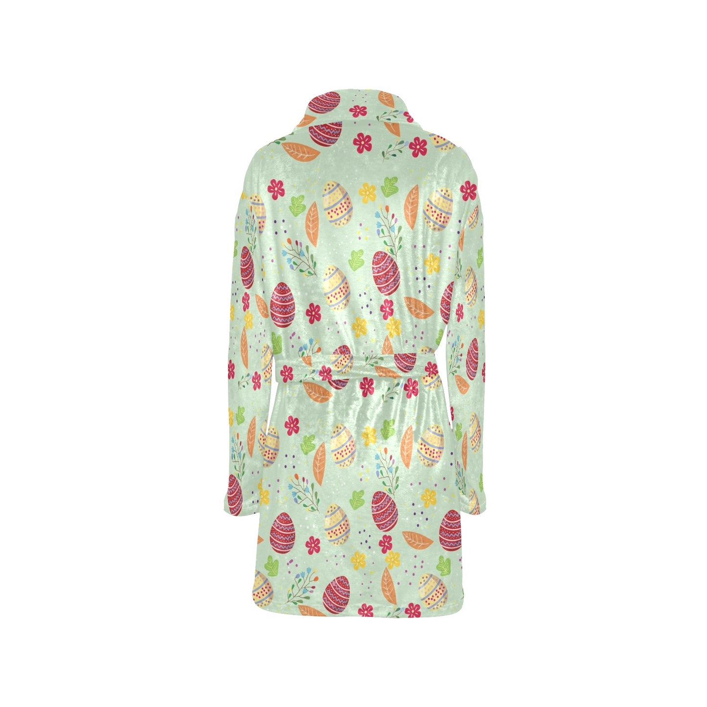Easter Eggs Pattern Print Design RB07 Women's Fleece Robe