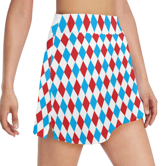 Harlequin Print Design LKS402 17" Golf & Pickleball Skort with Pockets