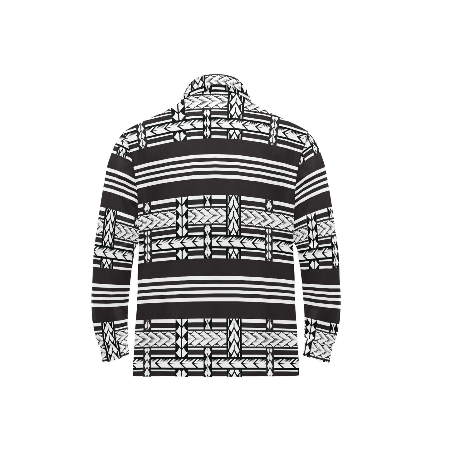 Samoan Tattoo Print Design LKS304 Long Sleeve Polo Shirt For Men's