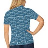 Salmon Fish Print Design LKS301 Women's Polo Shirt