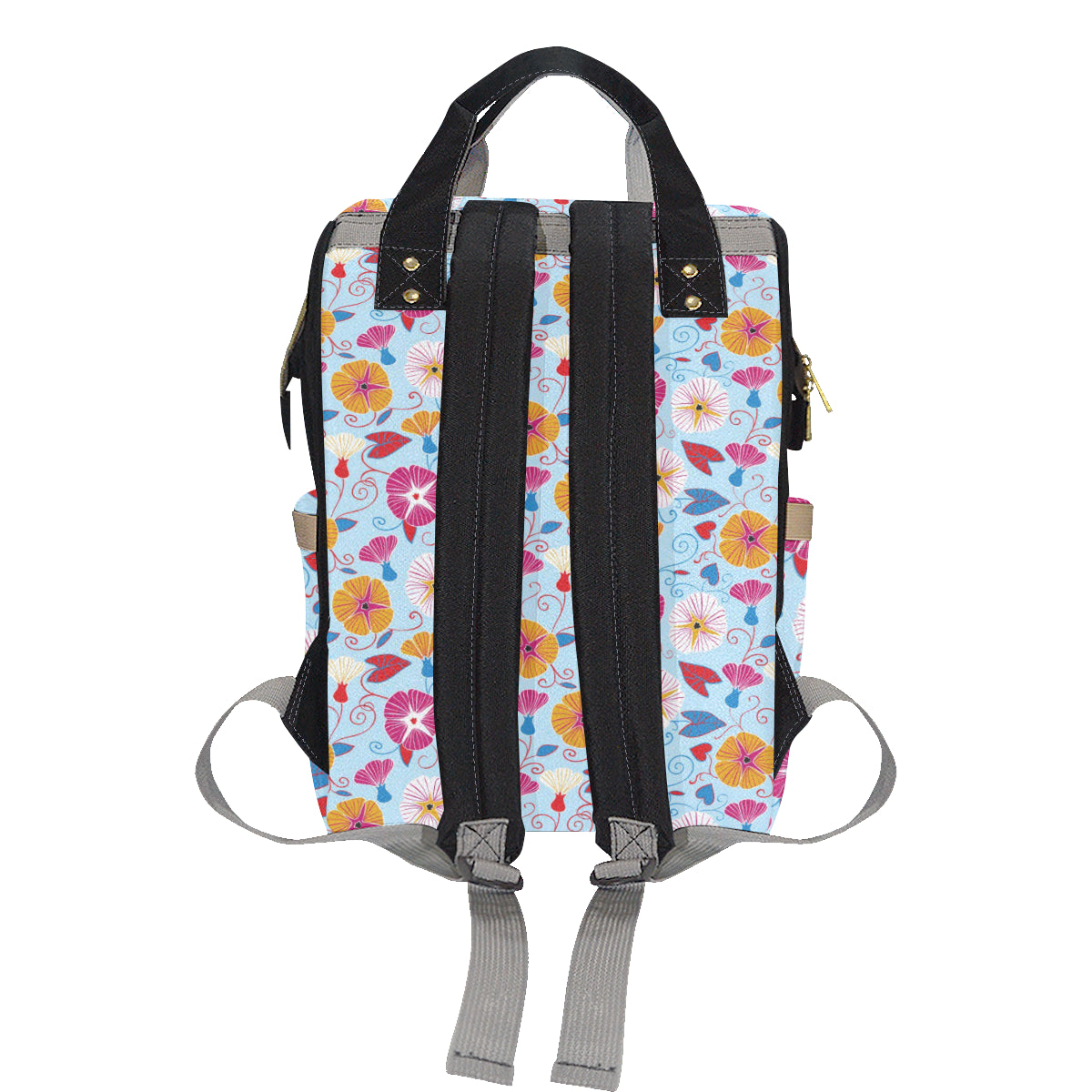 Morning Glory Pattern Print Design MG06 Diaper Bag Backpack