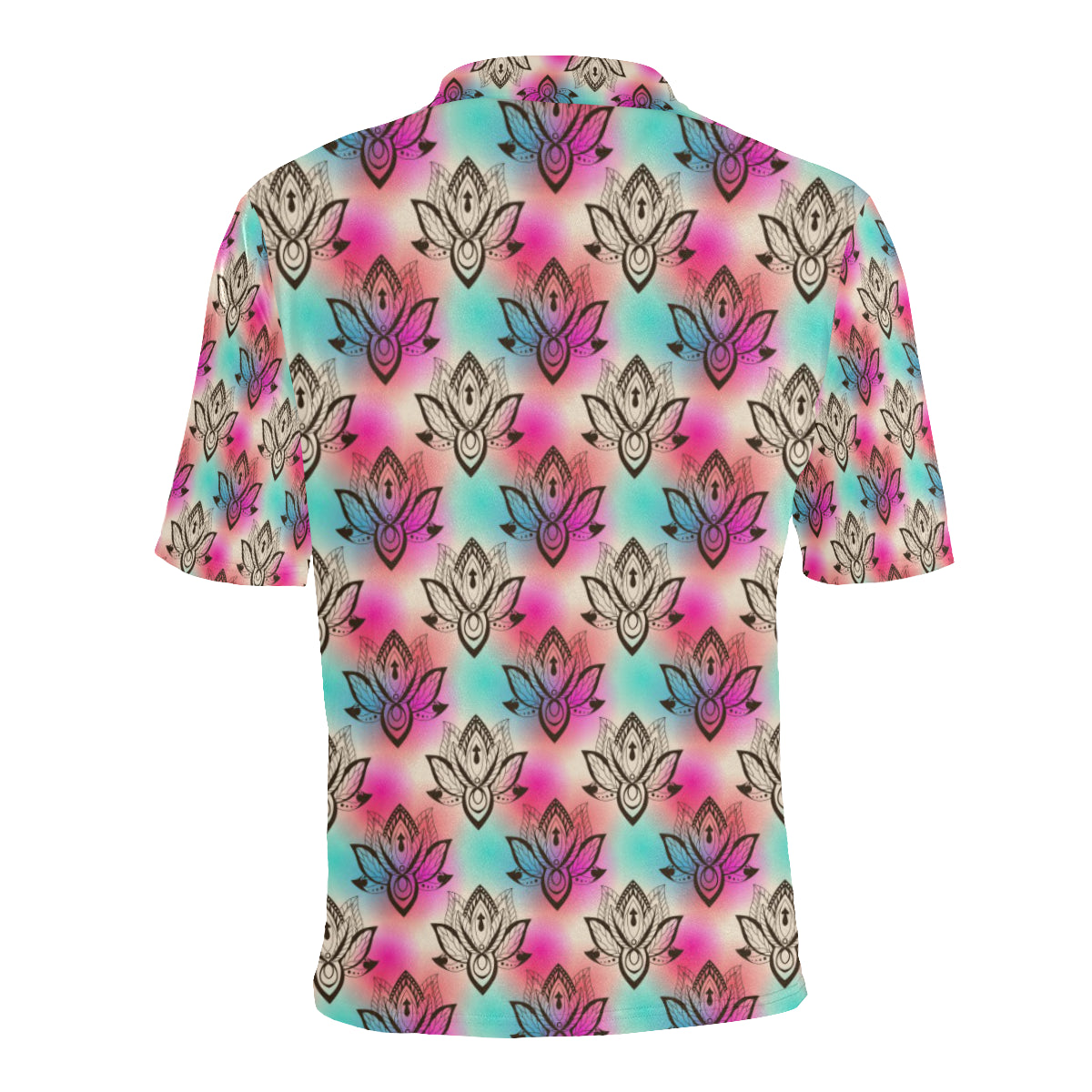 lotus Boho Pattern Print Design LO02 Men Polo Shirt