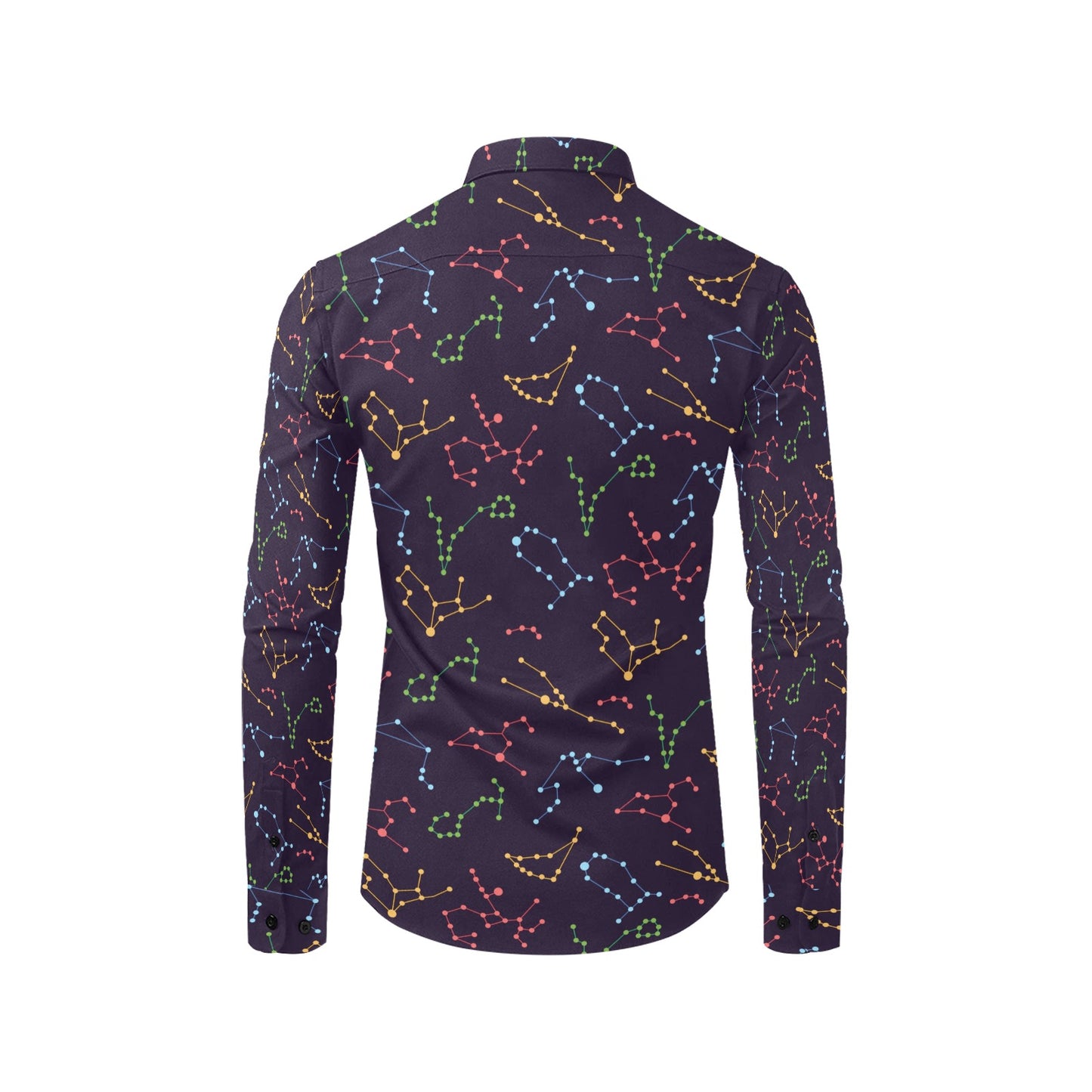 Zodiac Print Design LKS301 Men's Long Sleeve Dress Shirt
