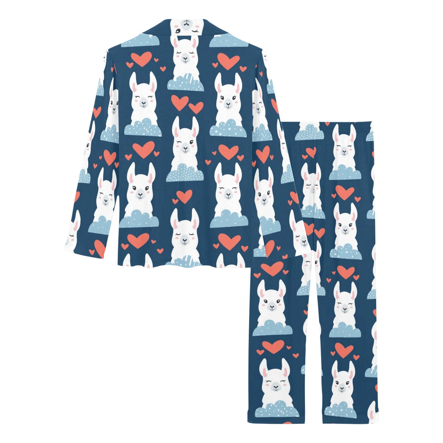 Alpaca Love Pattern Print Design 05 Women's Long Pajama Set