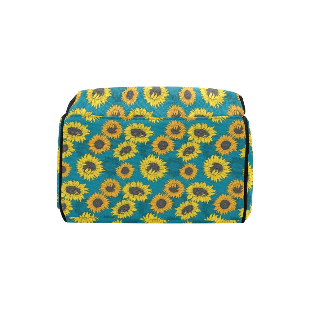 Sunflower Print Design LKS301 Diaper Bag Backpack