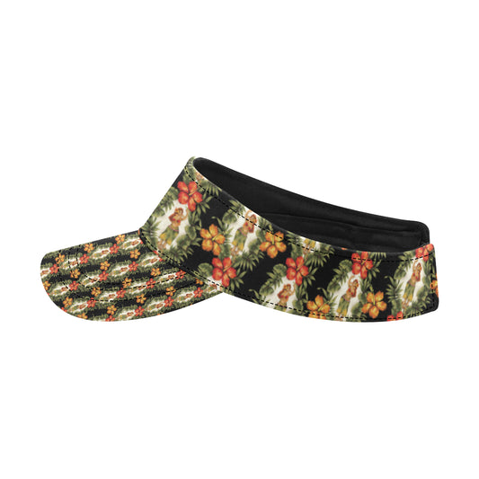 Hawaiian Flower Hula Hibiscus Print Unisex Sun Visor