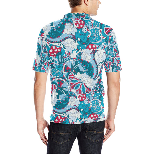 Funky Retro Pattern Print Design A05 Men Polo Shirt