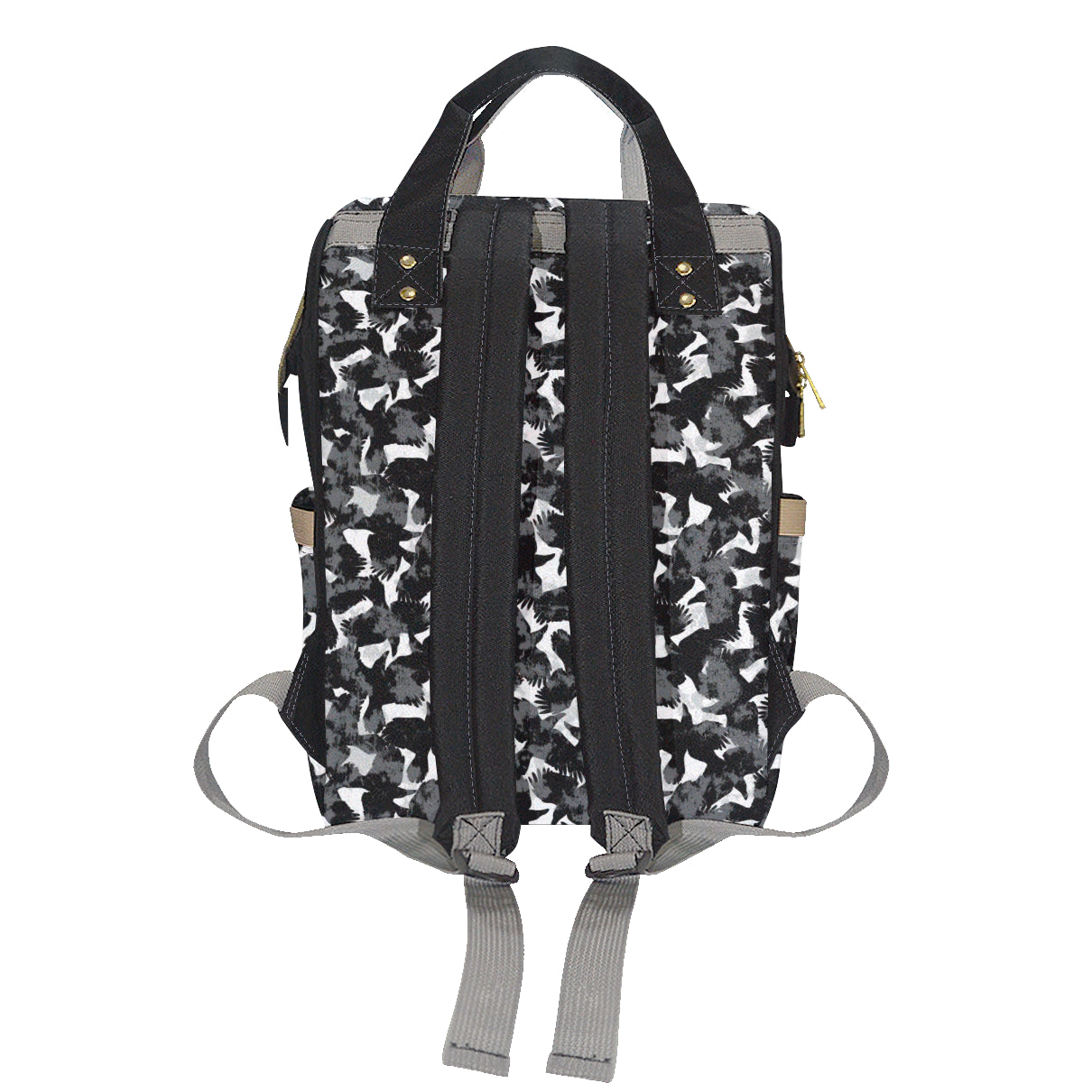 Crow Pattern Print Design 01 Diaper Bag Backpack