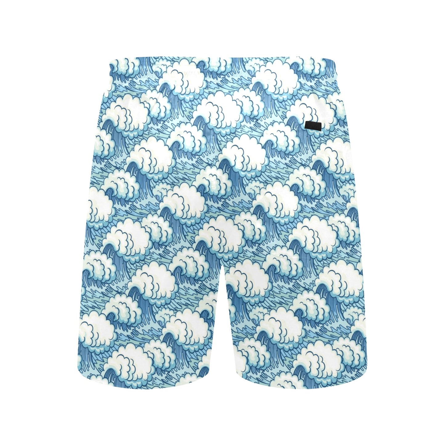 Wave Japan Style Print Design LKS304 Men's Swim Trunks Beach Shorts