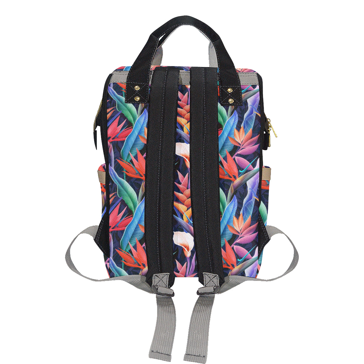 Tropical Flower Pattern Print Design TF023 Diaper Bag Backpack