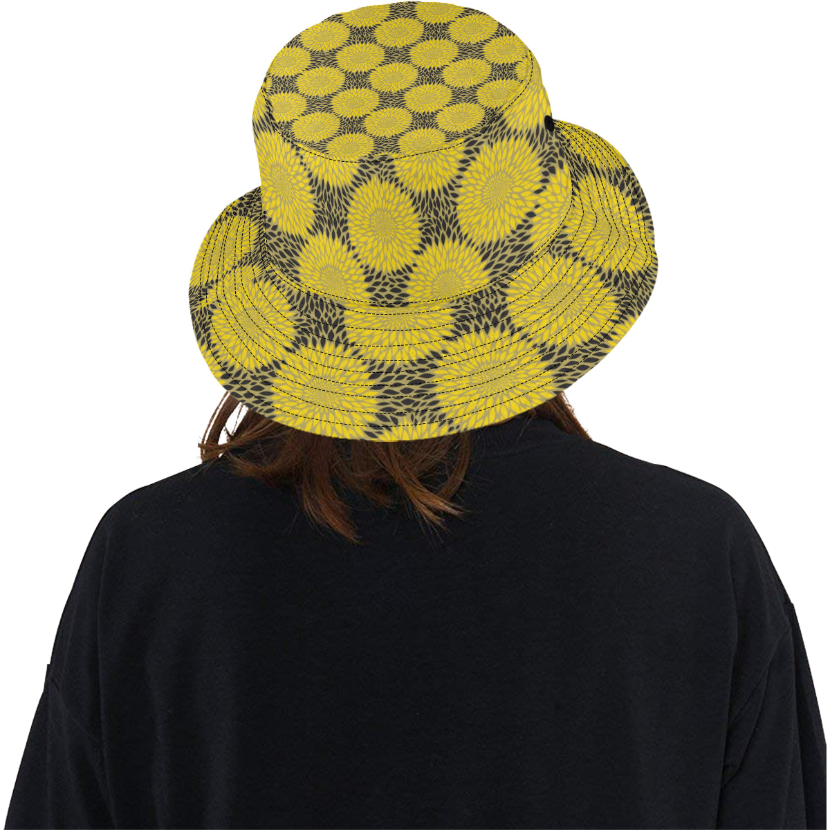 Sunflower Pattern Print Design SF06 Unisex Bucket Hat