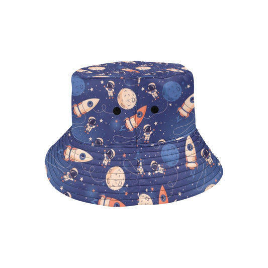 Space Astronaut Rocket Print Design LKS304 Unisex Bucket Hat