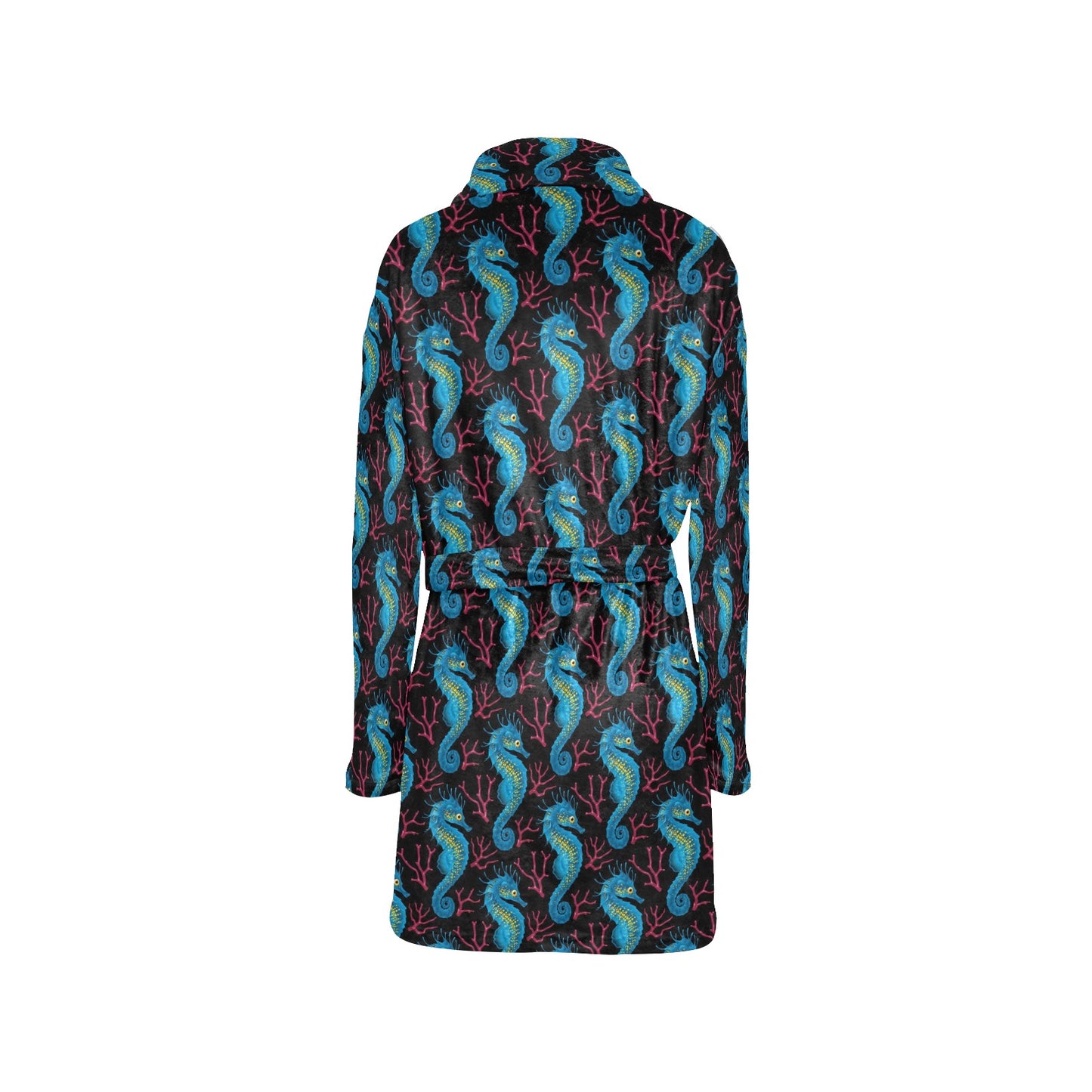 SeaHorse Print Design LKS401 Women's Fleece Robe