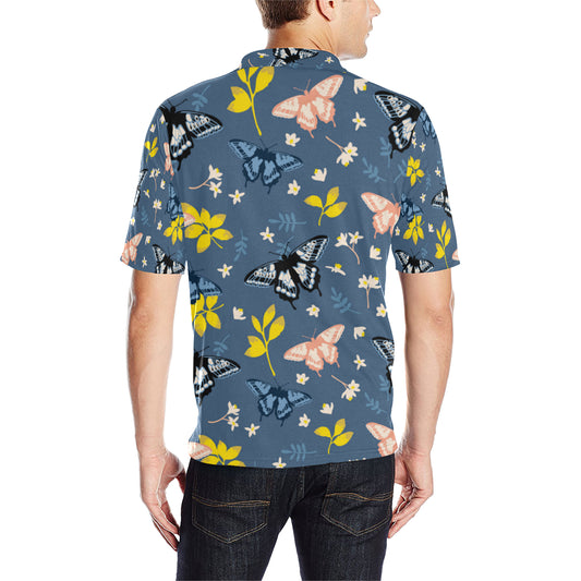Monarch Butterfly Pattern Print Design 02 Men Polo Shirt